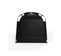 Ayamaya Sanctuary Full Size Indoor Blackout Bed Tent – Privacy Sleep Canopy with Dual Doors, Mesh Windows & iPad Holder – Easy Setup, Li