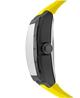 Dkny Men's Urban Automatic Yellow Silicone Strap Watch, 51mm