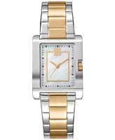 Dkny Women's Westside Midi White Mop Dial Gold Two-Tone Stainless Steel Bracelet Watch 25.5x33mm