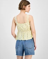 And Now This Women's Lace-Trim Floral Peplum Top, Exclusvely at Macy's