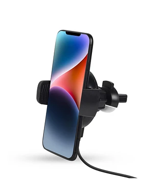 Brookstone 10W Wireless Charging 360 Degree Rotatating Secure Car Vent Mount
