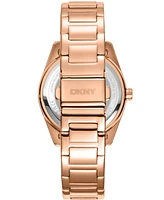 Dkny Women's Chambers Multi Sport Chronograph Rose Gold-Tone Stainless Steel Bracelet Watch