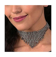 Sohi Women's Silver-Plated Statement Necklace