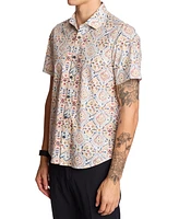 Paisley & Gray Men's Sawyer Slim Fit Short Sleeve Printed Button-Front Shirt