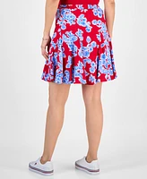 Tommy Hilfiger Women's Printed Godet Pull-On Skirt
