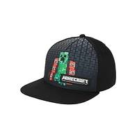 Minecraft Boys Charged Creeper Youth 2-Pack Curved Bill Snapback Hat & Bi-Fold Wallet Combo Set