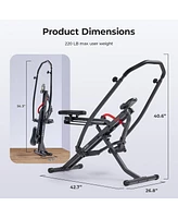 Sunny Health & Fitness Smart Full Motion Upright Row-n-Ride Squat Assist Trainer Machine
