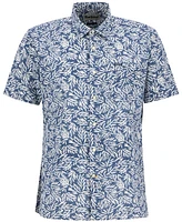 Barbour Men's Jackstone Short Sleeve Button-Front Leaf Print Shirt