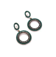 Sohi Women's Gold-Plated Stone Drop Earrings