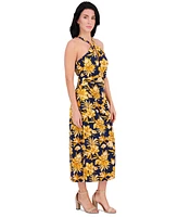 Siena Women's Printed Halter-Neck Sleeveless Maxi Dress