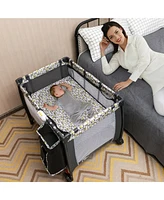 Costway Kids Portable Foldable Playard Playpen Nursery Center