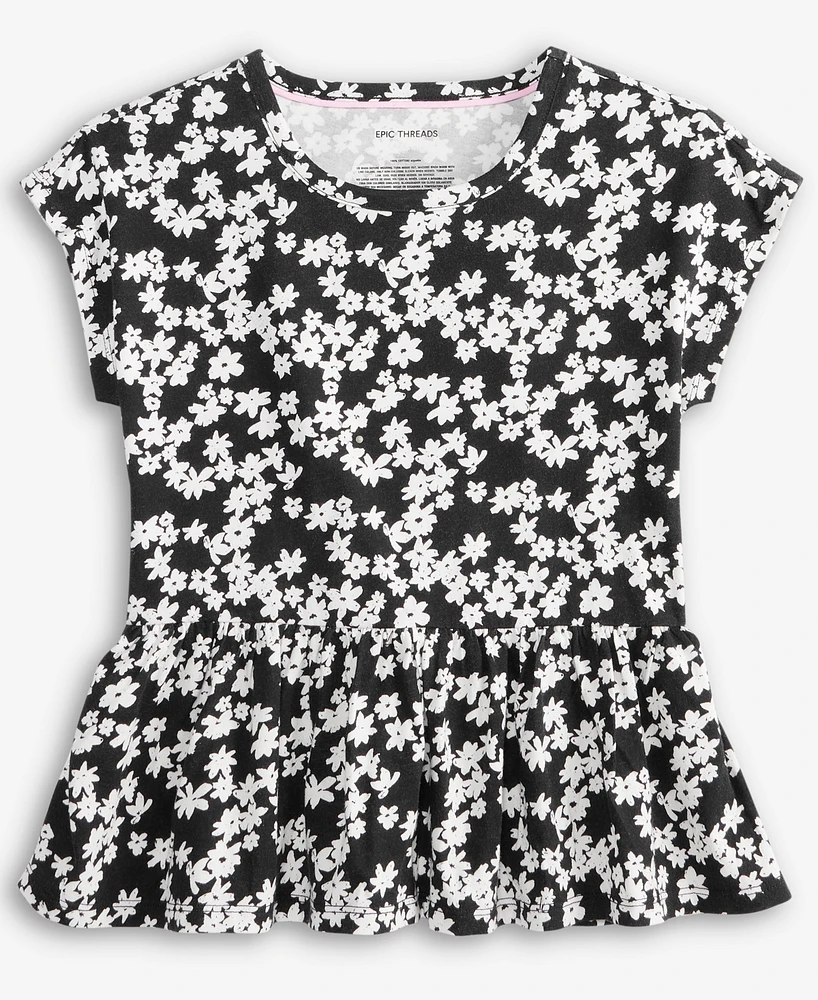 Epic Threads Little & Big Girls Susie Floral Peplum Top, Exclusively at Macy's
