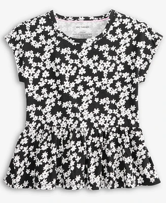 Epic Threads Little & Big Girls Susie Floral Peplum Top, Exclusively at Macy's