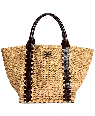 Sam Edelman Marley Large Raffia Collapsible Tote