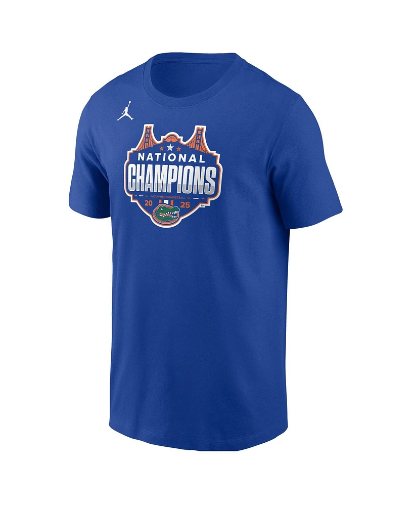 Jordan Men's Royal Florida Gators 2025 Ncaa Basketball National Champions Celebration Logo T-Shirt