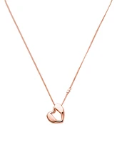 Michael Kors 14K Rose Gold-Plated Sterling Silver Heart Pendant Necklace