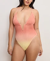 Good American Women's Always Fits Deep V-Neck Underwire Swimsuit