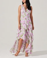 Astr the Label Women's Cytherea Floral-Print Ruffled Maxi Dress