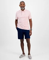 Club Room Men's Ted Short Sleeve Medallion Print Polo Shirt, Exclusively at Macy's