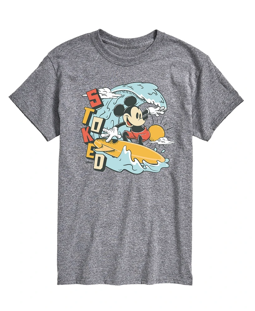 Airwaves Men's Disney Mickey Stoked Short Sleeve T-Shirt
