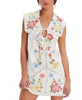 Free People Women's Willow Embroidered Cotton Mini Dress
