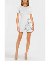 One33 Social Women's The Vega 3D Ivory Flower Cocktail Dress