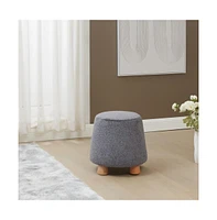 Denison Round Chenille Ottoman
