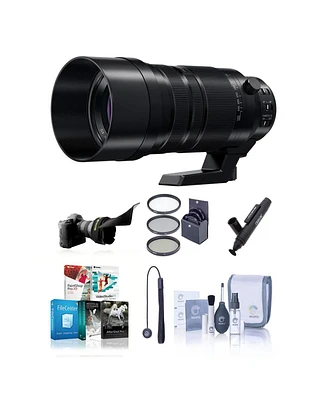 Panasonic Lumix G Leica Dg Vario-Elmar 100-400mm f/4-6.3 Aspherical Lens for Micro Four Thirds, Bundle with 72mm Filter Kit, Lens Shade, Cleaning Kit,