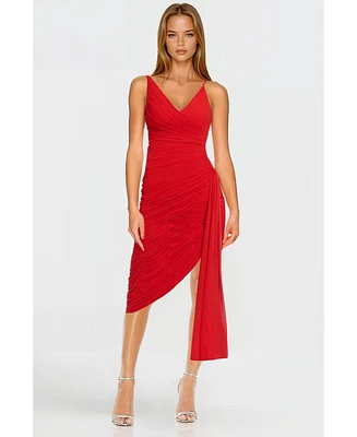 One33 Social Women's The Adeline Red Spaghetti Strap Cocktail Dress