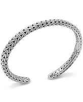 Devata Bali Dragon Bone Cuff Bracelet in Sterling Silver, Medium
