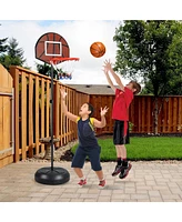 2-in-1 Height Adjustable Kids Basketball Hoop with Dart Board