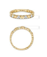 Devata Sweet Heart Ring in 14K Gold, Size 7, approx. 1.9 grams.
