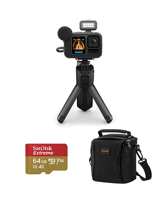 GoPro HERO13 Black Creator Edition Camera, Bundle with 64GB Memory Card and Shoulder Bag