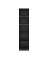 Beaver Balley Bookcase with Open Storage and 5 Shelves, Stained Walnut