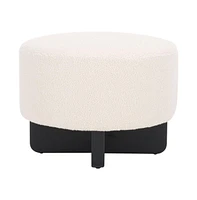 Riah Boucle Round Ottoman