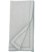 Saro Lifestyle Stonewashed Overlock Linen Edge Napkins, 20" x