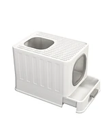 Bingopaw Drawer Cat Litter Box With Anti-Splash Front Entry & Scoop
