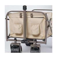 Naturehike Collapsible Beach Wagon with Big Wheels, Utility Foldable Grocery Cart Heavy Duty, Portable Folding Wagon Cart with Wheel for Camping