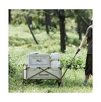 Naturehike Garden Trolley Handcart Foldable Wagon, Foldable Utility Cart Handcart with Adjustable Handle Trolley for Camping Garden Sports Shopping