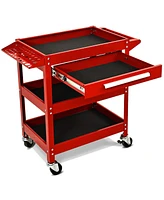 Rolling Tool Cart Mechanic Cabinet Storage ToolBox Organizer with Drawer