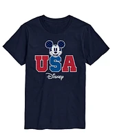 Airwaves Men's Disney Mickey Mouse Usa Short Sleeve T-Shirt