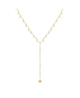 Timeless Love Heart Pearl Lariat Necklace