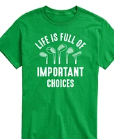Airwaves Men's Life Is Full of Important Choices Golf Short Sleeve T-Shirt