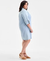 Style & Co Plus Denim Dress, Exclusively at Macy's