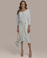 Donna Karan New York Women's Gathered Waist Midi Skirt