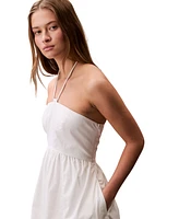 Calvin Klein Jeans Women's Cotton Twill Halter Dress