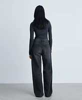 Mango Women's Miami Medium-Rise Straight-Fit Jeans