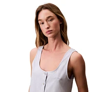 Calvin Klein Jeans Women's Drawstring-Hem Cropped Tank Top