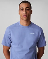 Calvin Klein Men's Relaxed Fit Short Sleeve Flower Applique Crewneck T-Shirt