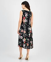 Robbie Bee Women's Cowl-Neck Sleeveless Midi Dress